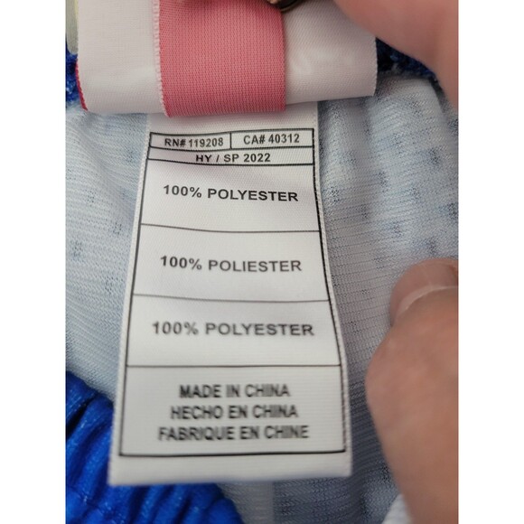 NWT Men's Blue New Jersey NETS Hardwood Classic 1990/91 Swingman Shorts Large - Picture 9 of 13